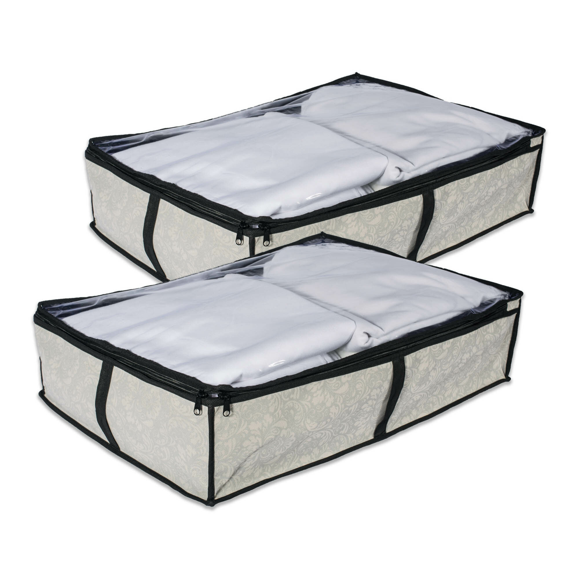 Rebrilliant Salinas Fabric Underbed Storage Set & Reviews | Wayfair