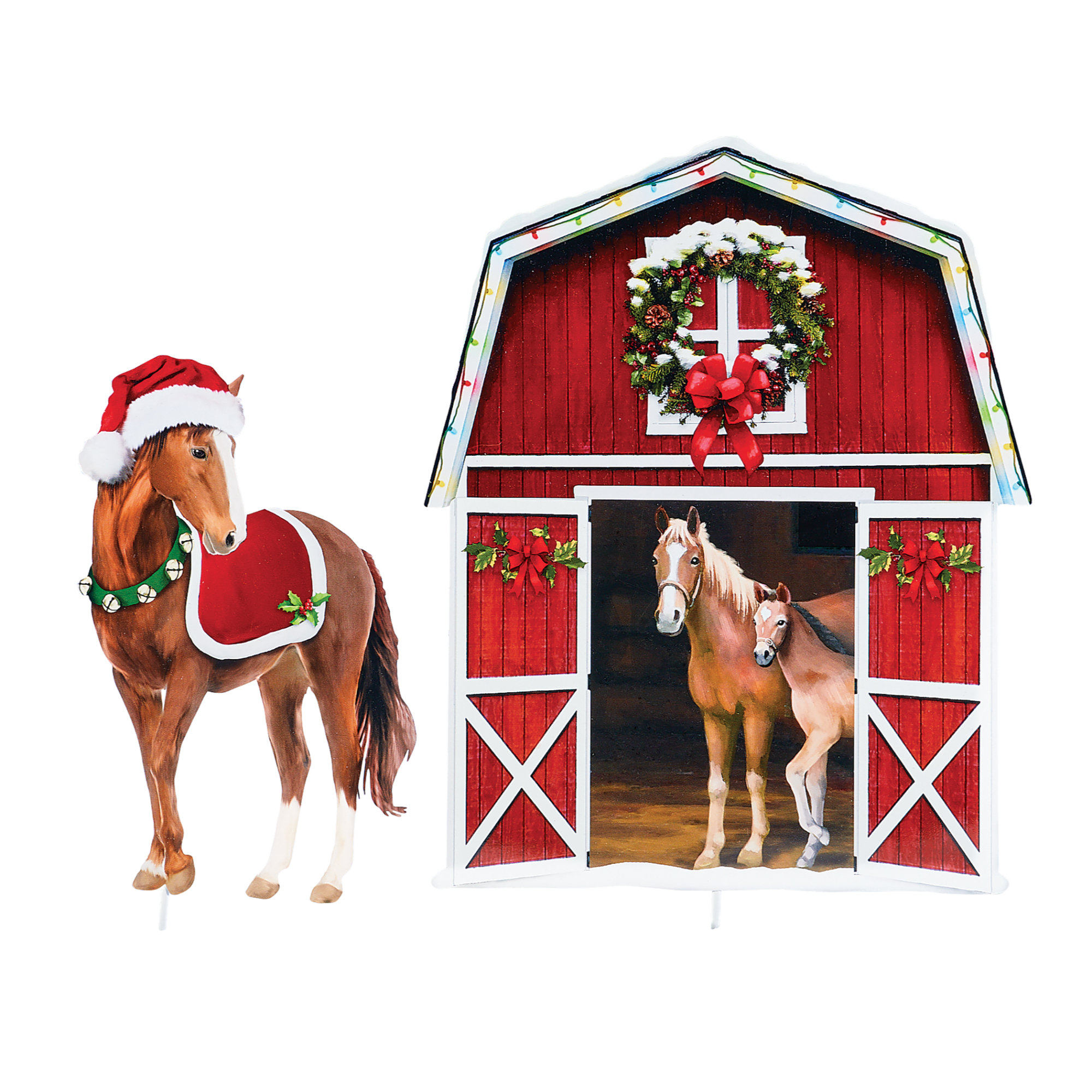 the-holiday-aisle-2-piece-horse-barn-garden-stake-wayfair