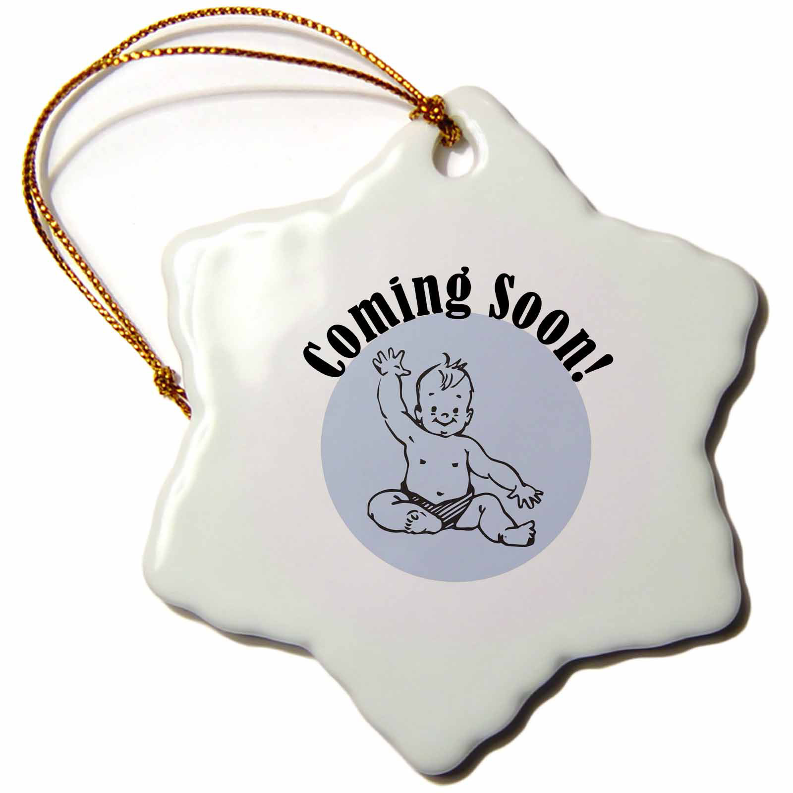baby coming ornament
