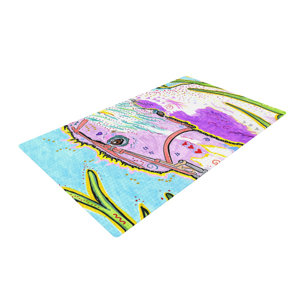 Rebecca Fischer Nemo Horse Blue/Purple Area Rug