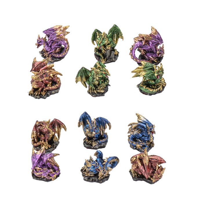 Trinx 12 Piece Mini Dragons Figurine Set | Wayfair