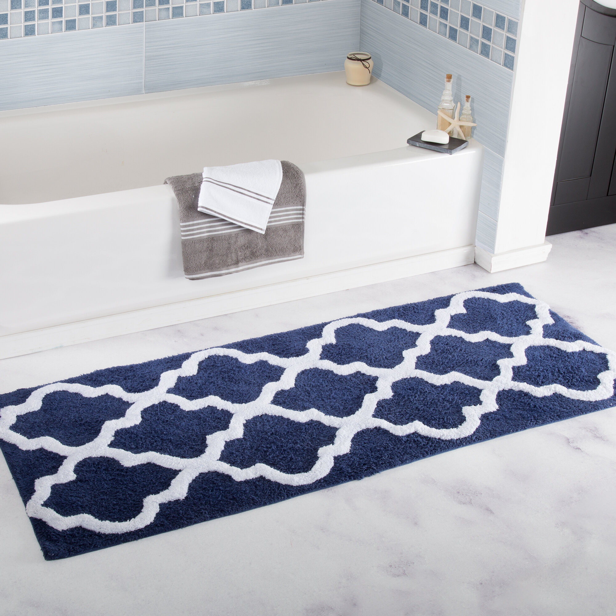 blue bath rugs
