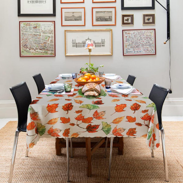 Harvest Vinyl Tablecloth 60" x 84" Thanksgiving Oblong or Oval Autumn Blossom 