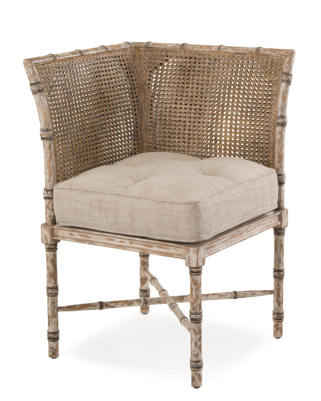 French Linen and Cane Side Chair #Frenchlinen #cane #Frenchchair