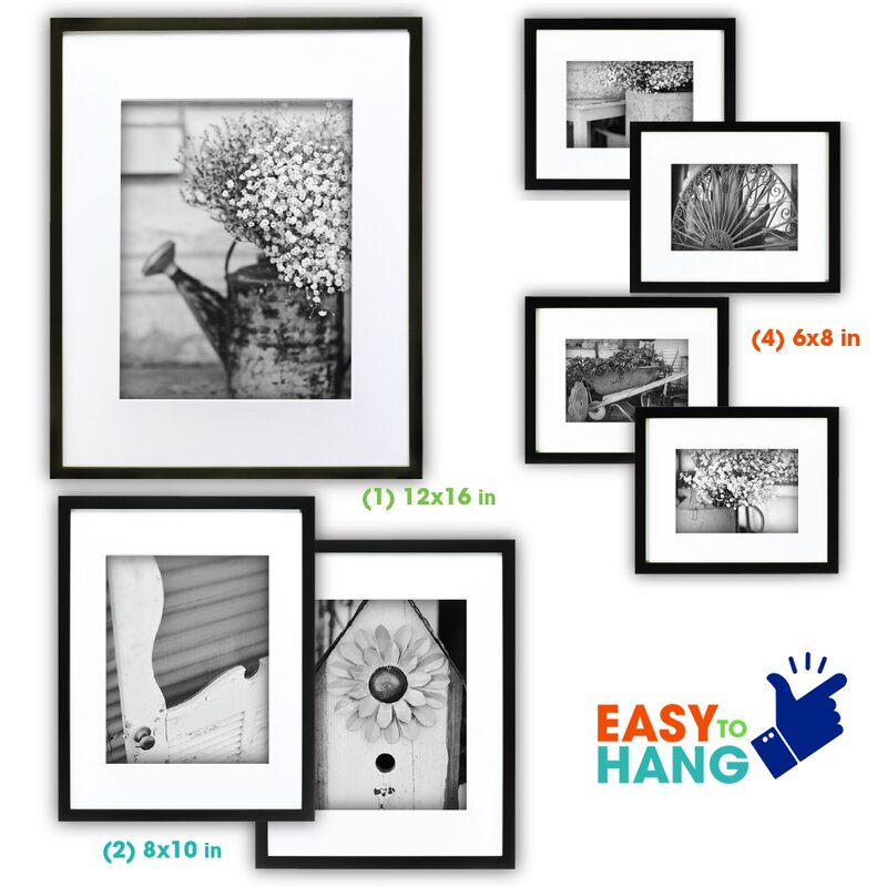 Joss Main Essentials 7 Piece Perfect Wall Picture Frame Set