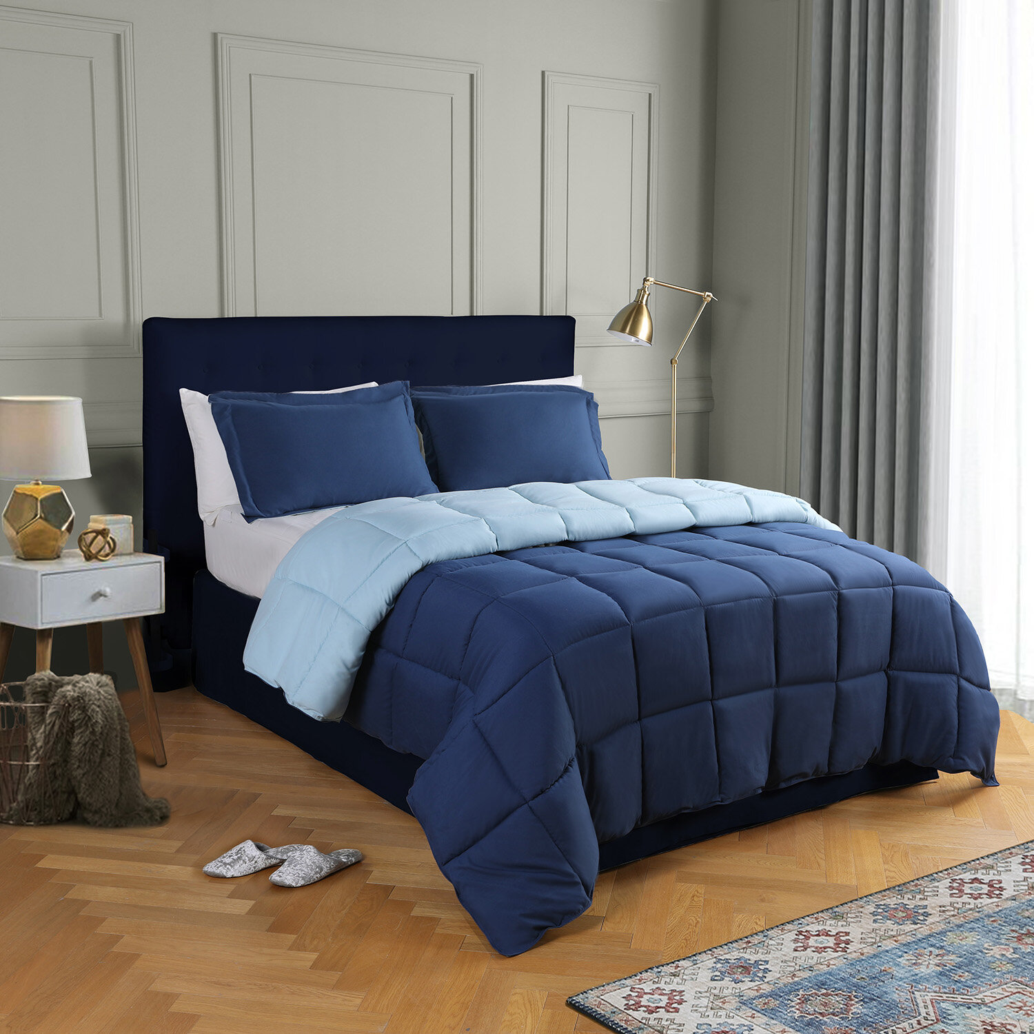 King Size Navy Comforters Sets Free Shipping Over 35 Wayfair