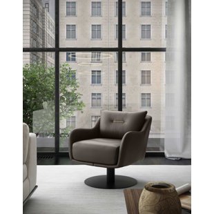 Platt Swivel Lounge Chair by Modloft Black Fresh