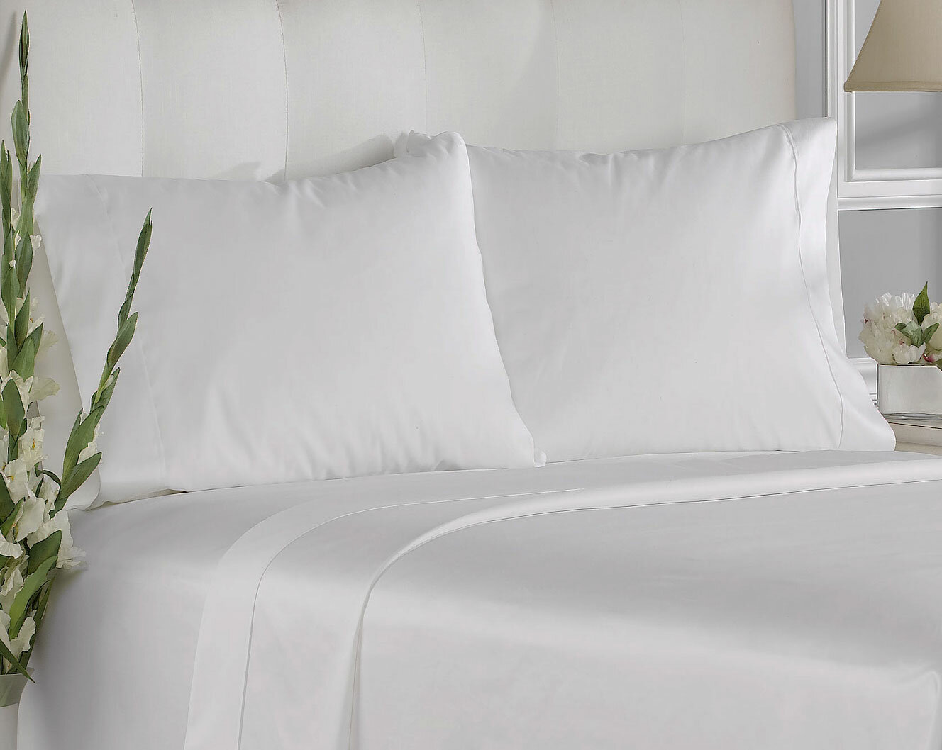 LUXURY HOTEL King Pillowcase White 100%Cotton 400 Tc Set Of 2 Pillow Cases