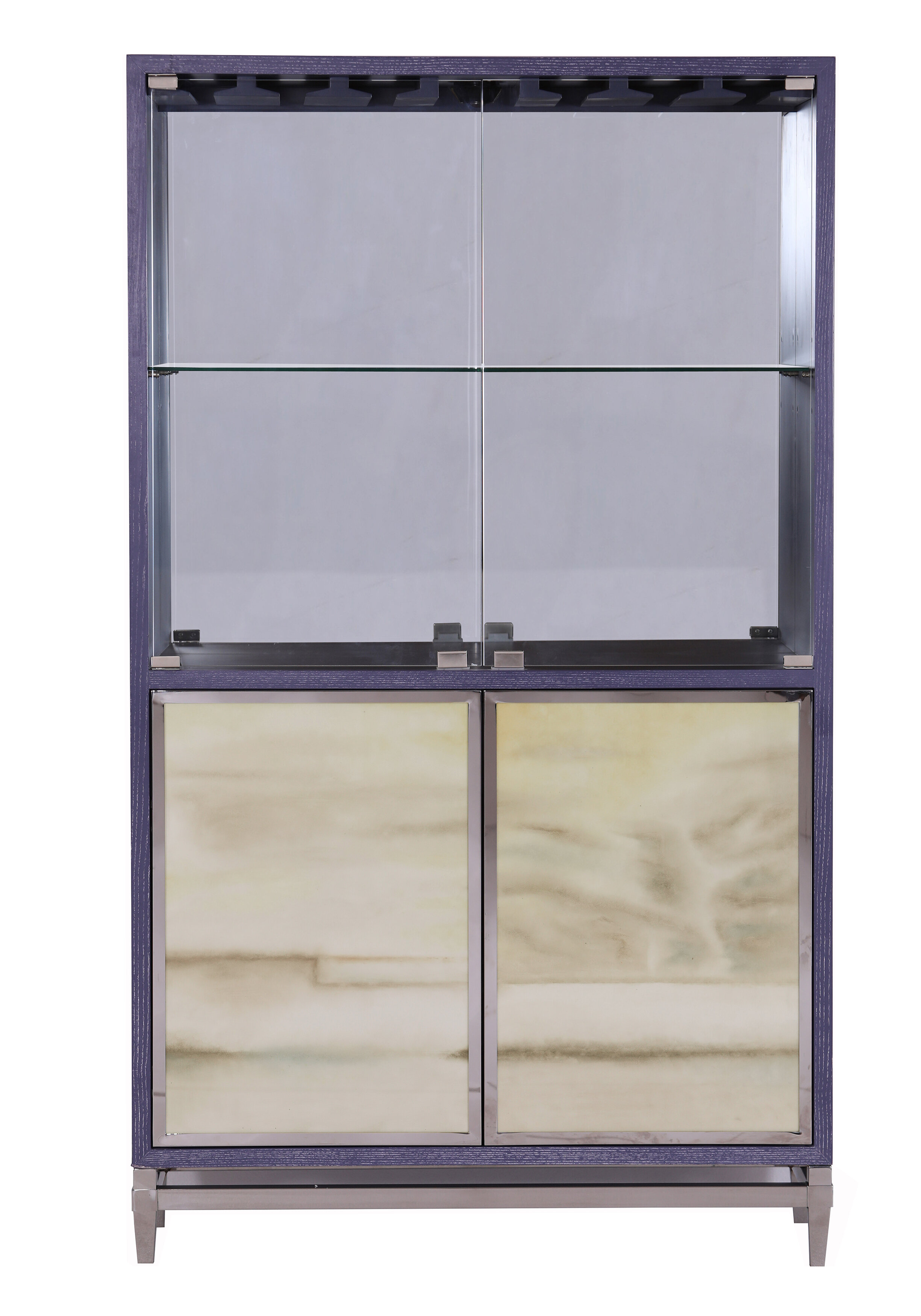 Brayden Studio Renate Mirrored Home Bar Cabinet Reviews