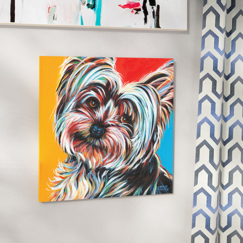 East Urban Home Sweet Yorkie Ii Painting Print On Wrapped Canvas