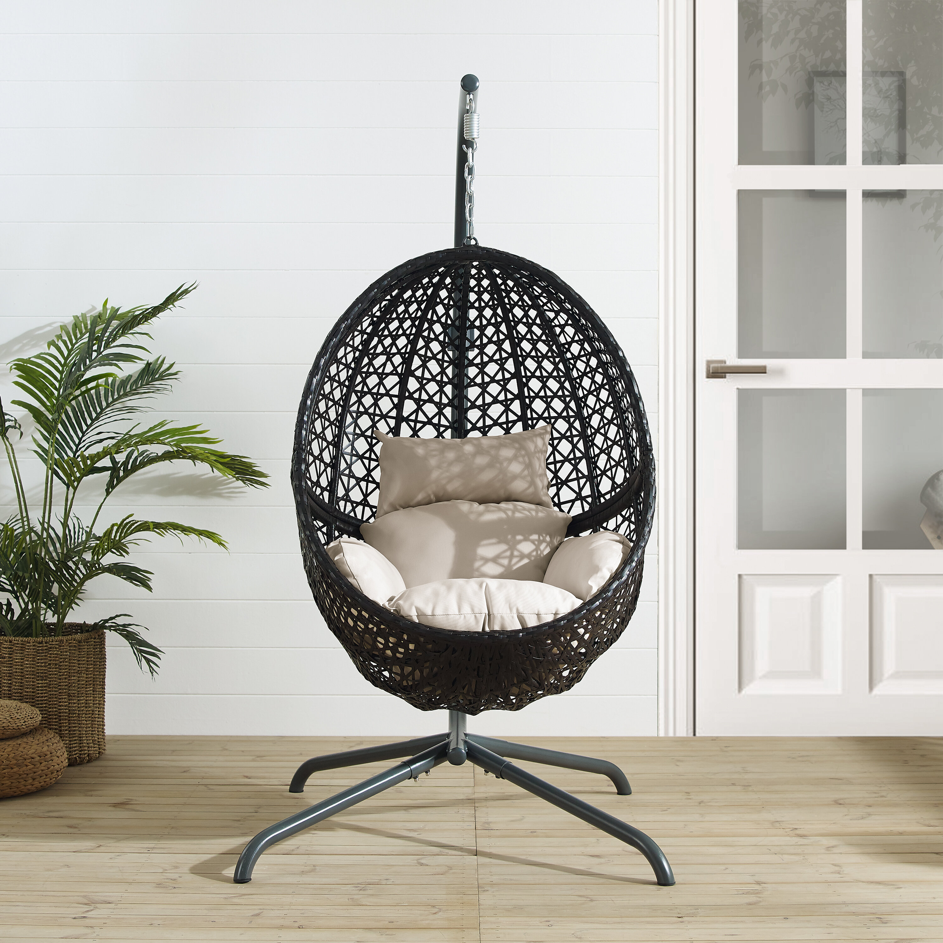calliope hanging egg swing chair with stand
