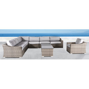 Go to store & view more images Huddleson 10 Piece Sectional Set with Cushions by Rosecliff Heights