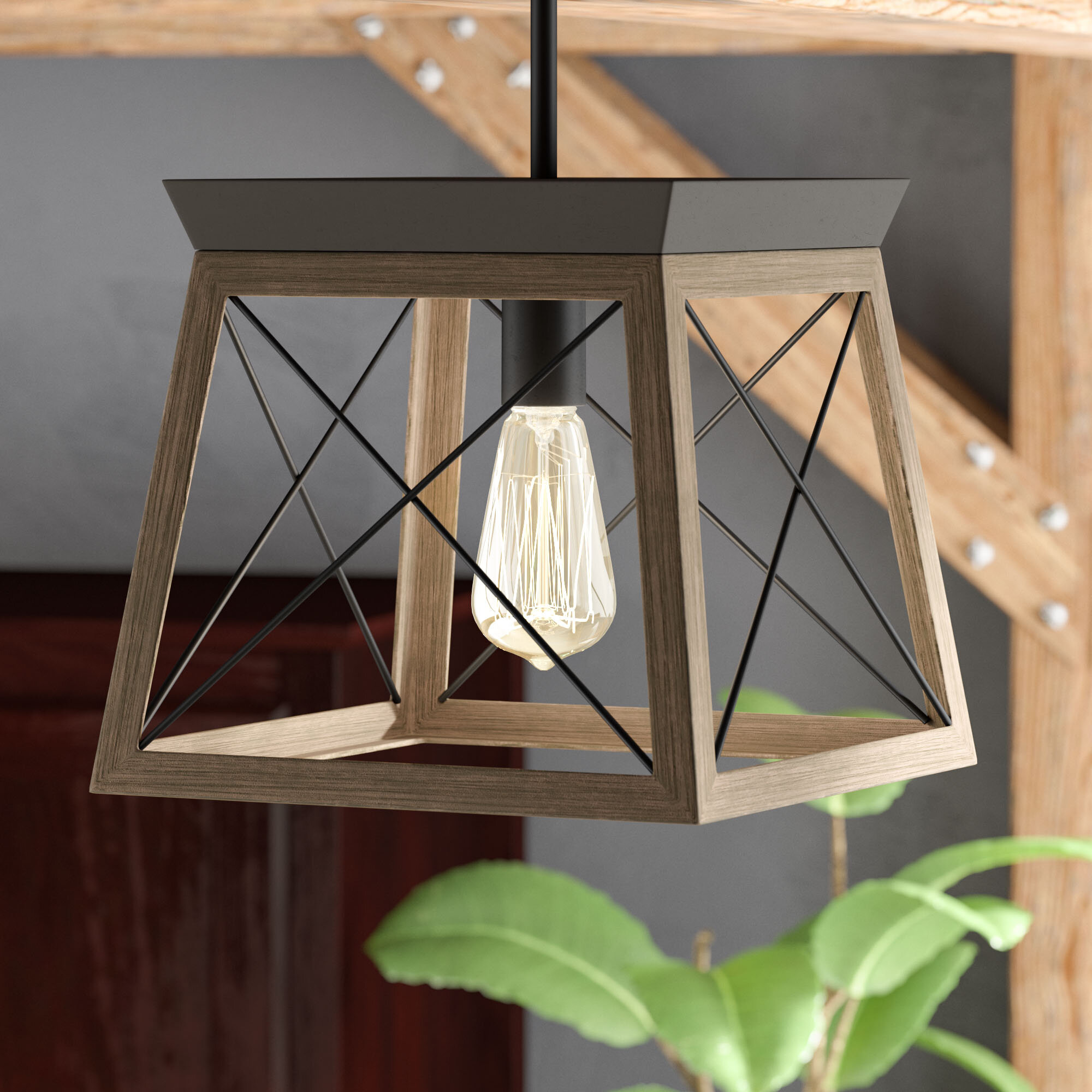 Laurel Foundry Modern Farmhouse Delon 1 Light Lantern Geometric