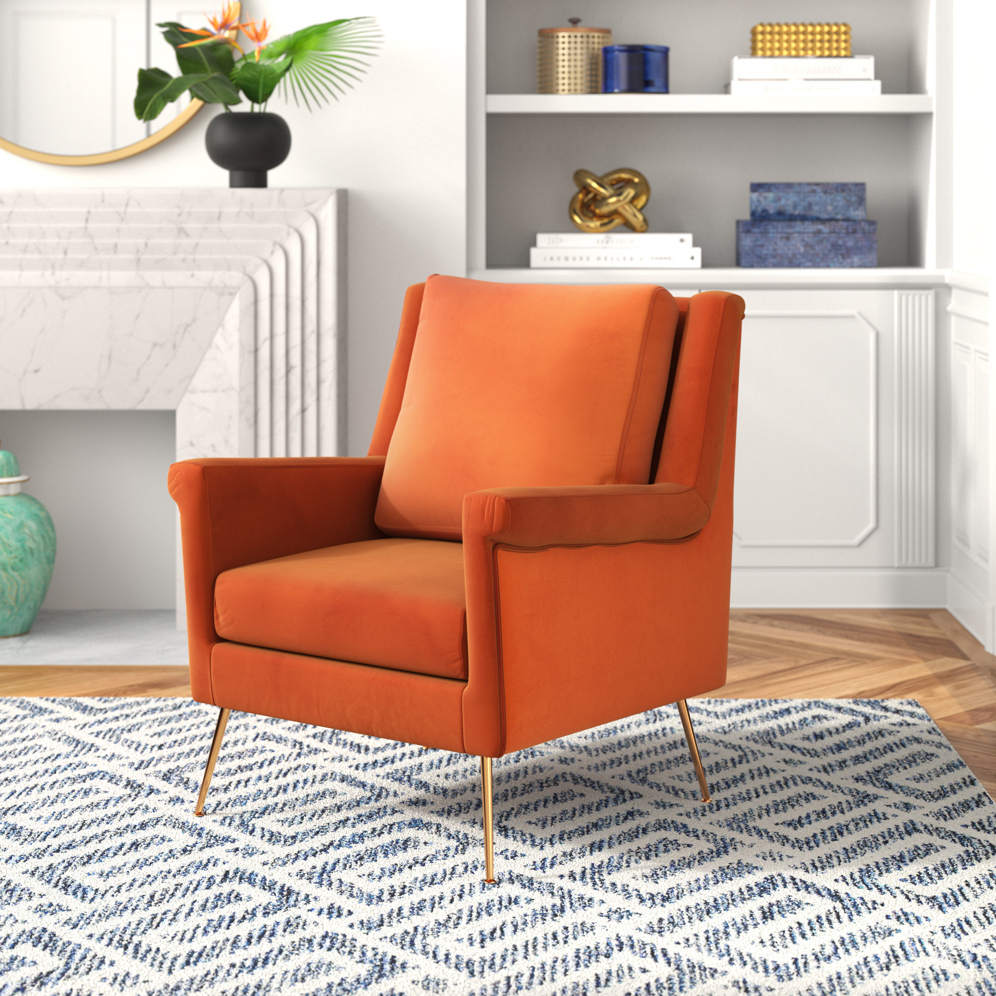 made orange chair