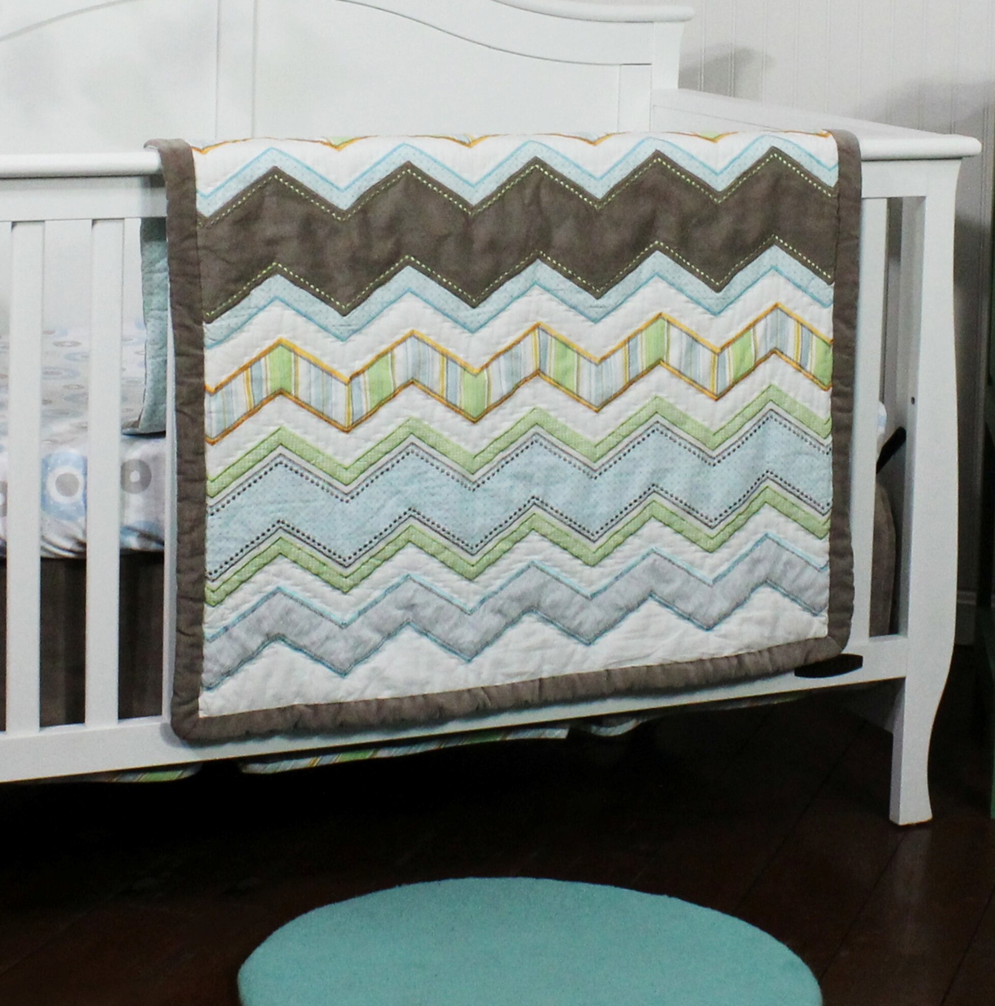 green baby quilt