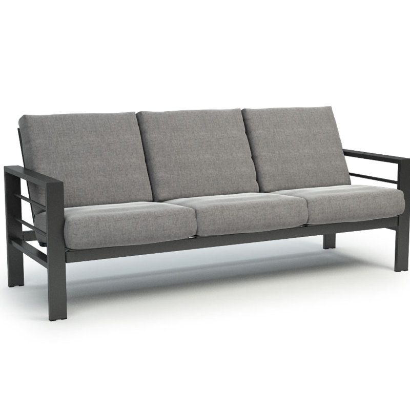 Breakwater Bay Shufelt Low Back Patio Sofa With Sunbrella Cushions Shufelt Low Back Patio Sofa