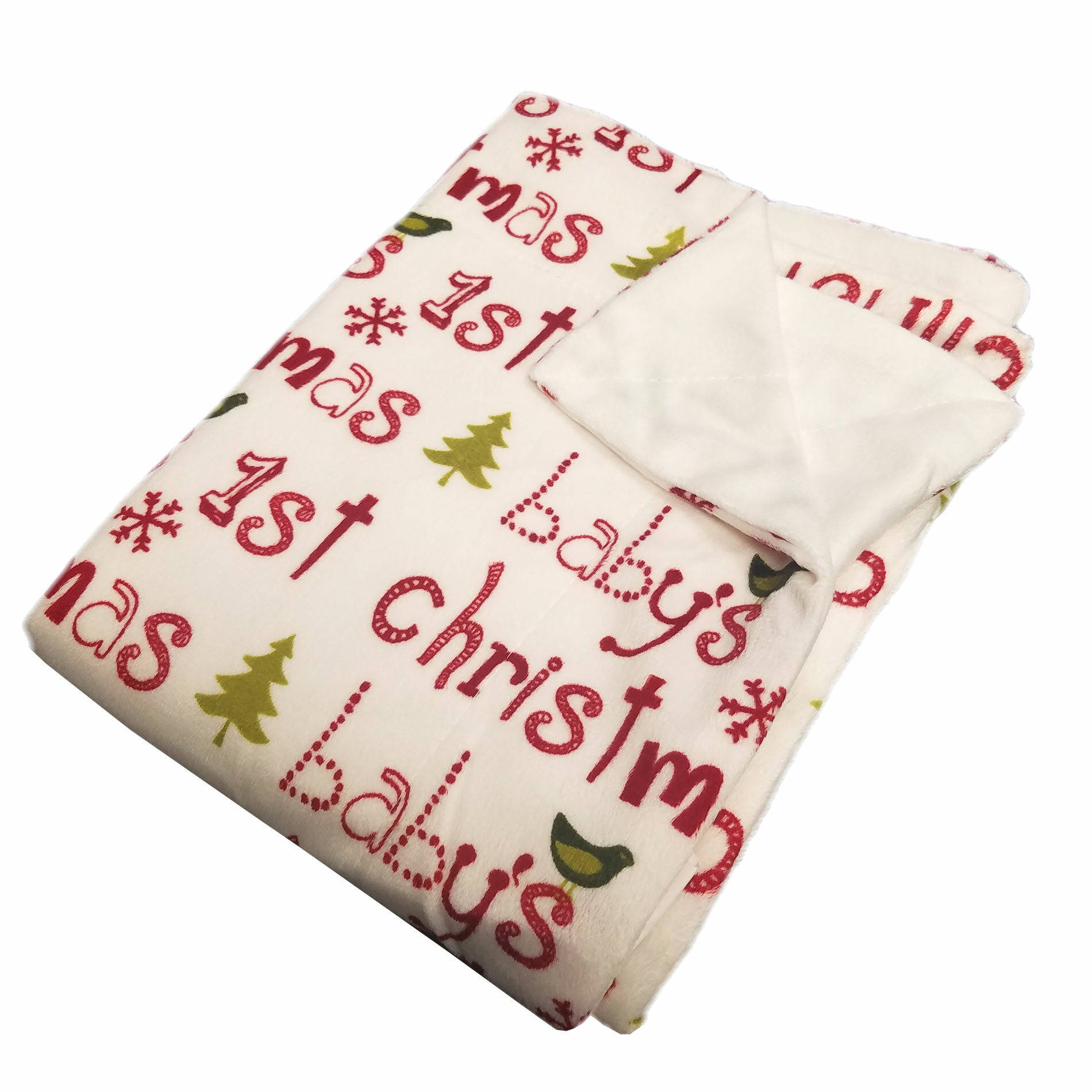 The Holiday Aisle Conco Babys 1st Christmas Micro Plush Baby Blanket Reviews Wayfair