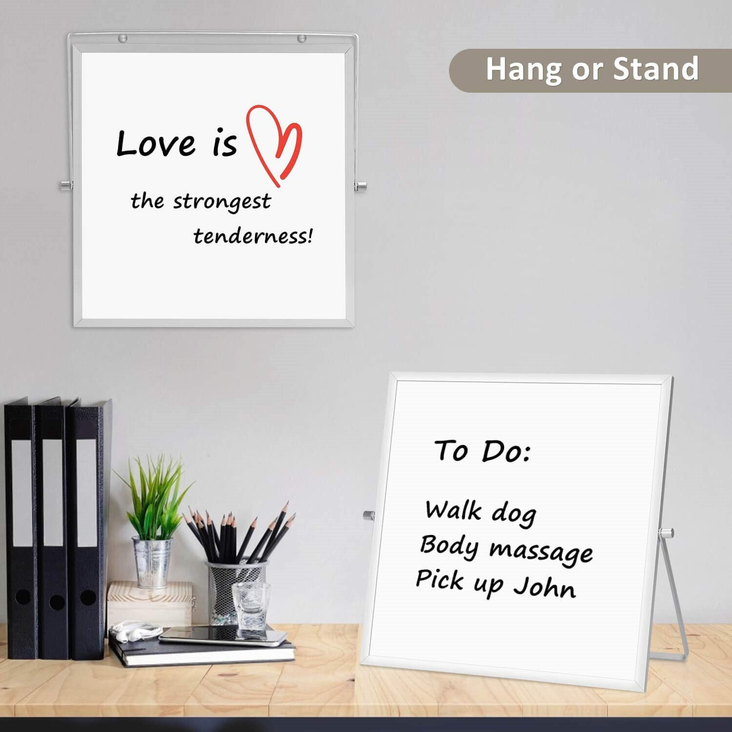 Magnetic Dry Erase Board with Stand Meeting Tripod Whiteboard for Home Office 