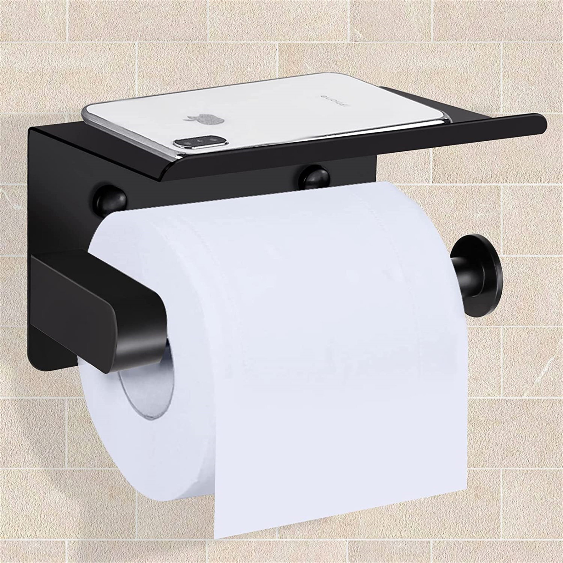 Wall-Mounted Stainless Steel Bathroom Toilet Paper Holder Rack Tissue Roll Stand 