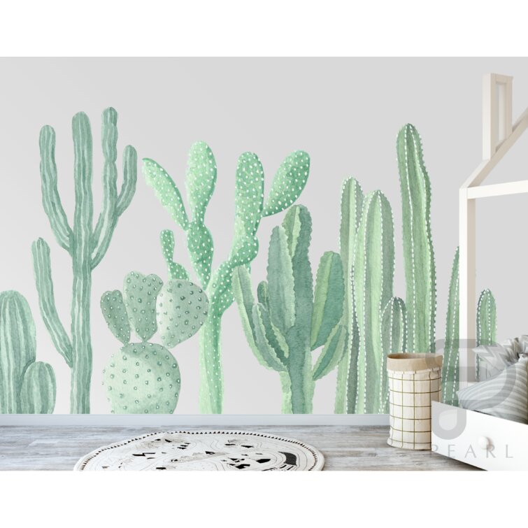 Sweet Home Sticker Plants Flower Pot Cactus Wall Decal Living Room Window Decor
