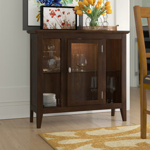 Go to store & view more images Charlton Home Gilboa Entryway Lighted Console Curio Cabinet