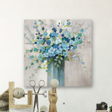 'Sea Isle Wildflowers' Wrapped Canvas Painting on Canvas