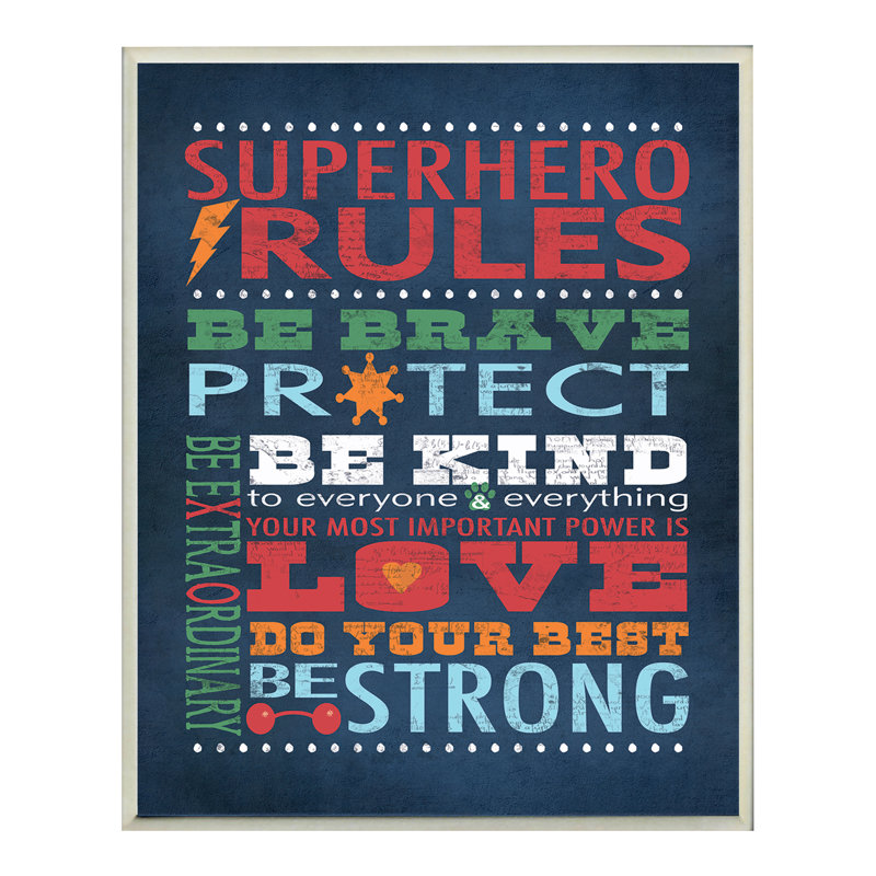Stella 'Superhero Rules' Canvas Wall Art & Reviews AllModern