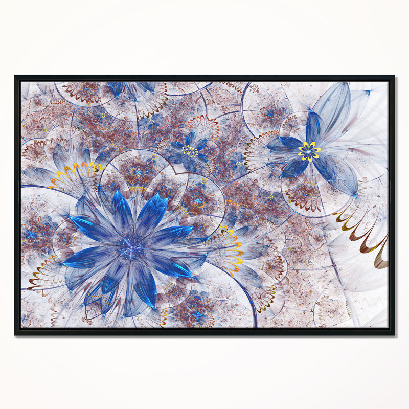 East Urban Home Blue Brown Grungy Floral Shapes Framed Graphic Art Print On Wrapped Canvas Wayfair Brown is probably not the most glamorous color, but talented artists managed to create masterpieces with a stroke of their brushes. wayfair