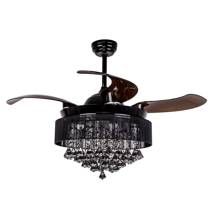 46 Birchley 4 Blade Led Ceiling Fan With Remote Light Kit Included