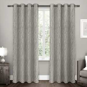 Prower Nature/Floral Blackout Grommet Curtain Panels (Set of 2)