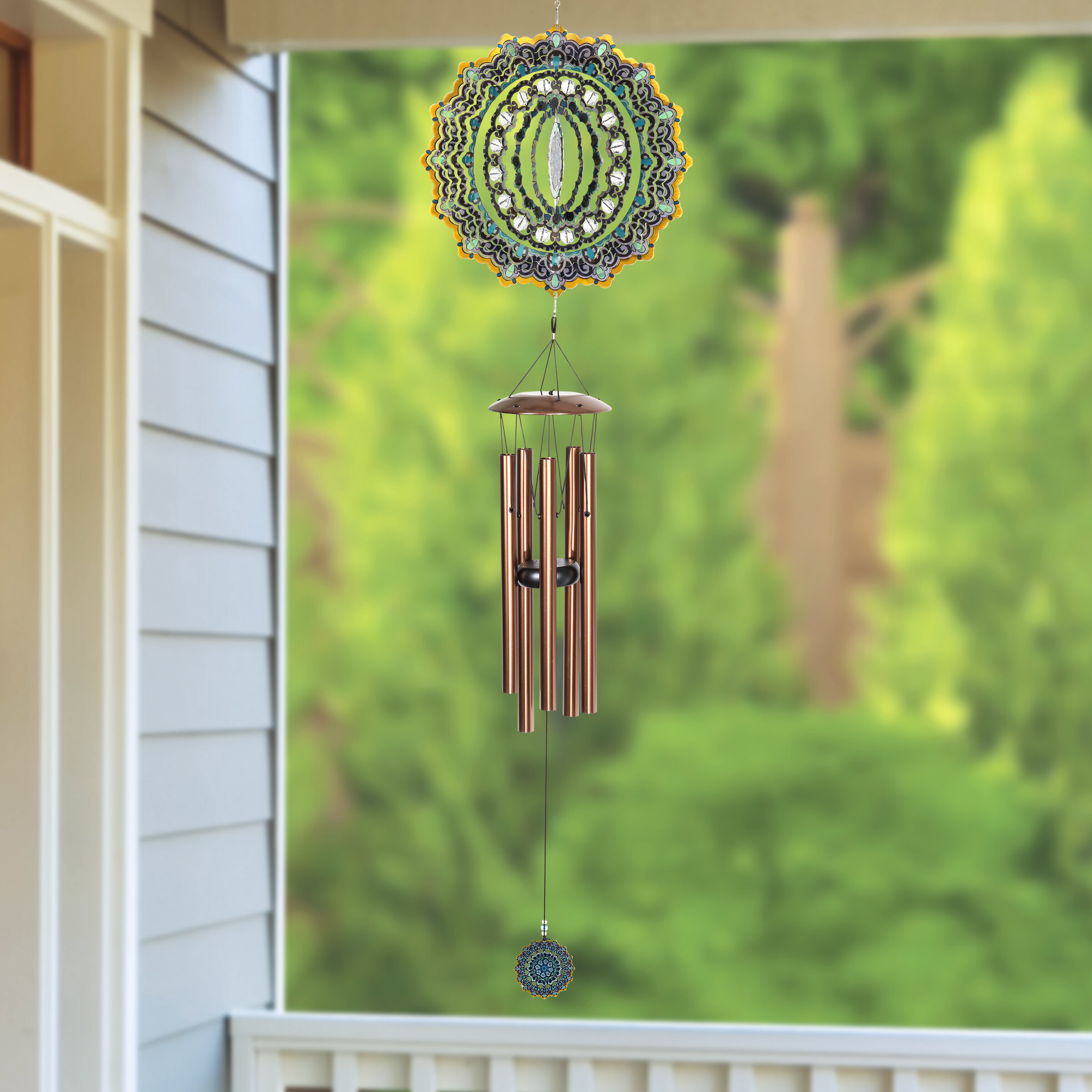 Beautiful Sounds And Elegant Design For Outdoor Garden Home Window DIY Hanging Decoration Wind Spinner Colorful Wind Chime Pendant