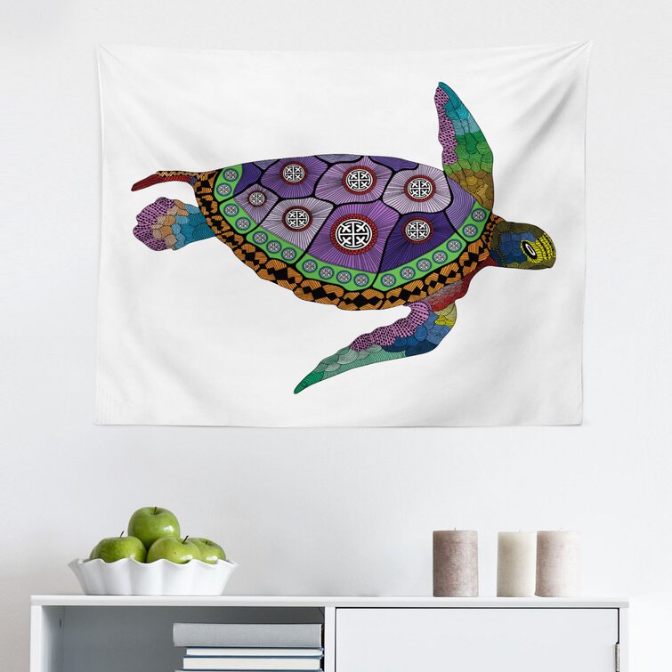 Sea Turtle Wall Hanging Tapestry Psychedelic Bedroom Home Decoration 