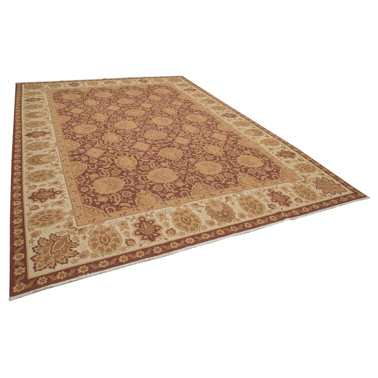 Rosalind Wheeler Alfie-Ray Handwoven Beige/Red Rug | Wayfair.co.uk