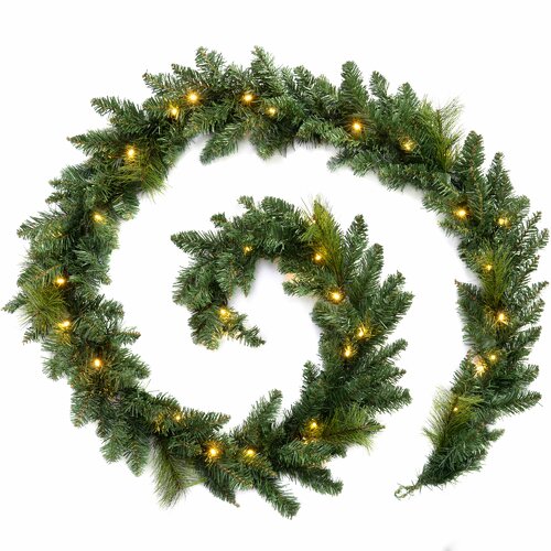 The Seasonal Aisle Pre-Lit Illuminated Christmas Garland | Wayfair.co.uk