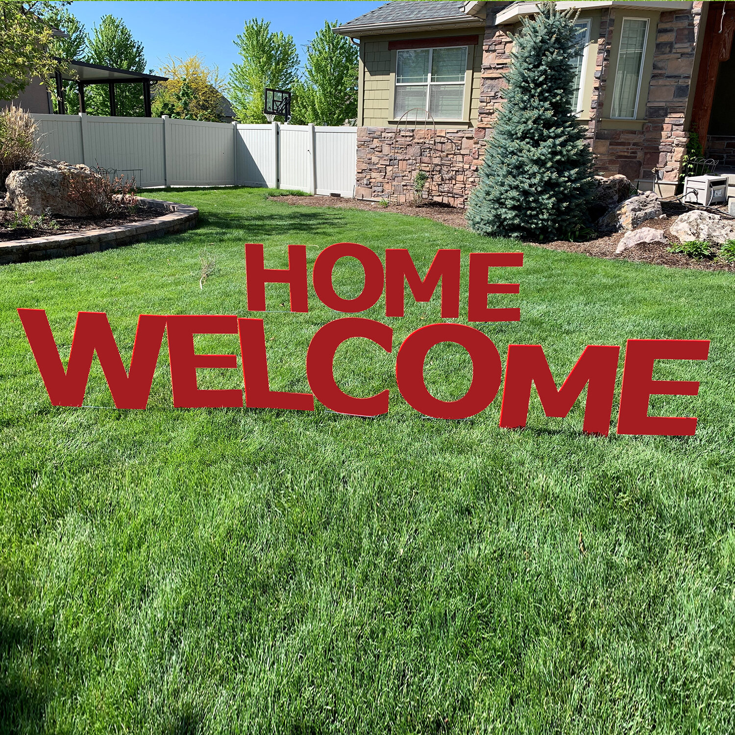 Welcome Home Plastic Novelty Indoor Outdoor Coroplast Yard Sign 