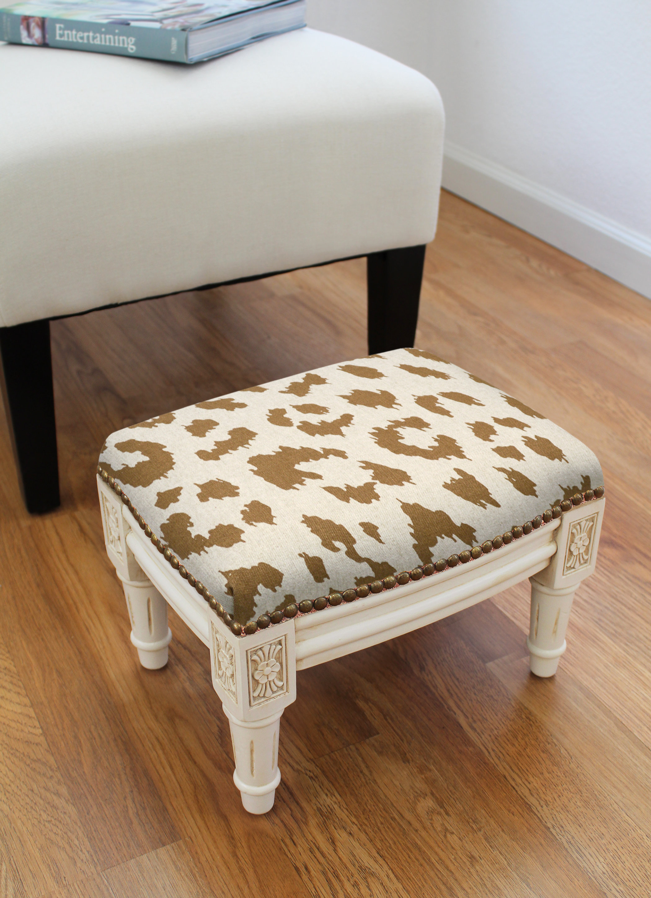 World Menagerie Algol 14'' Wide Rectangle Animal Print Footstool