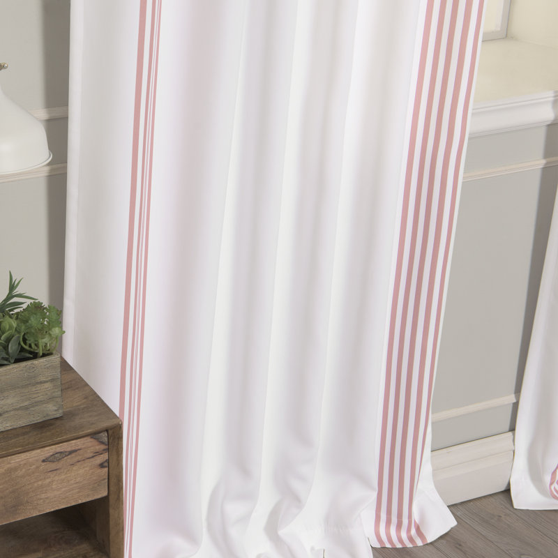 Longshore Tides Cynthia Striped Semi Sheer Rod Pocket Curtains
