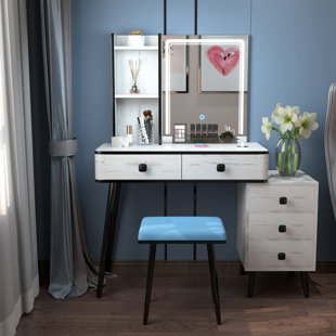 vanity desk gray