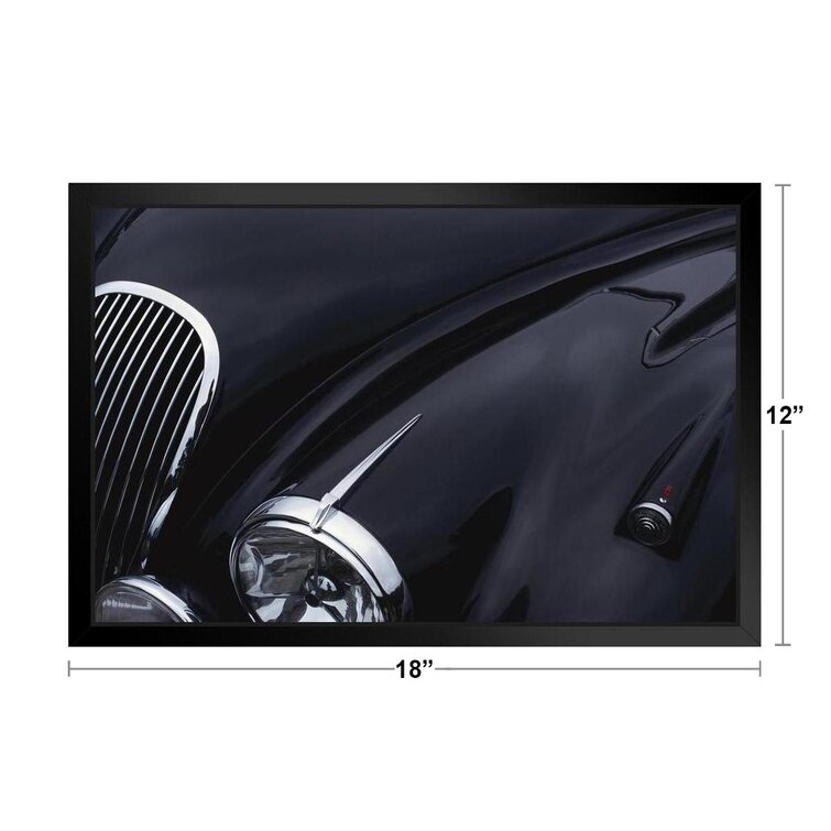 Vintage Jaguar X Type Car Large Poster Art Print Black & White in Card or Canvas