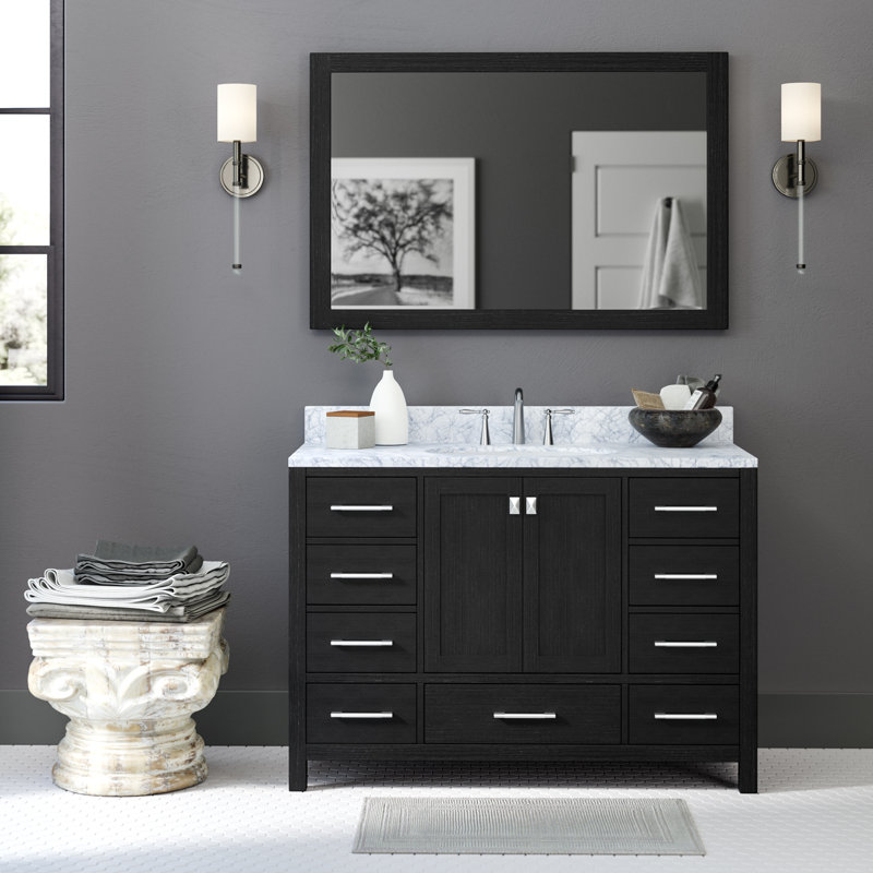 Wrought Studio Fridley 47 Single Bathroom Vanity Set With Mirror Reviews Wayfair