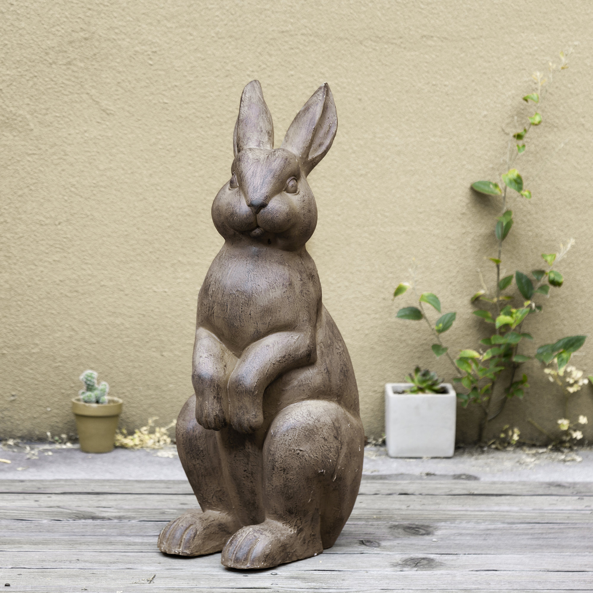 Rosalind Wheeler Deva Standing Rabbit Statue | Wayfair