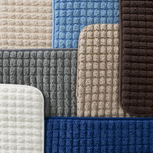 Hitesh 2 Piece Jacquard Memory Foam Bath Rug Set