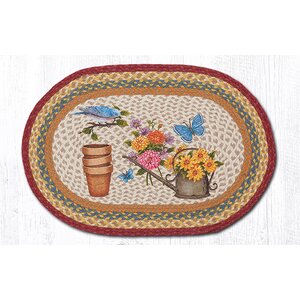 Rustic Garden Oval Patch Doormat