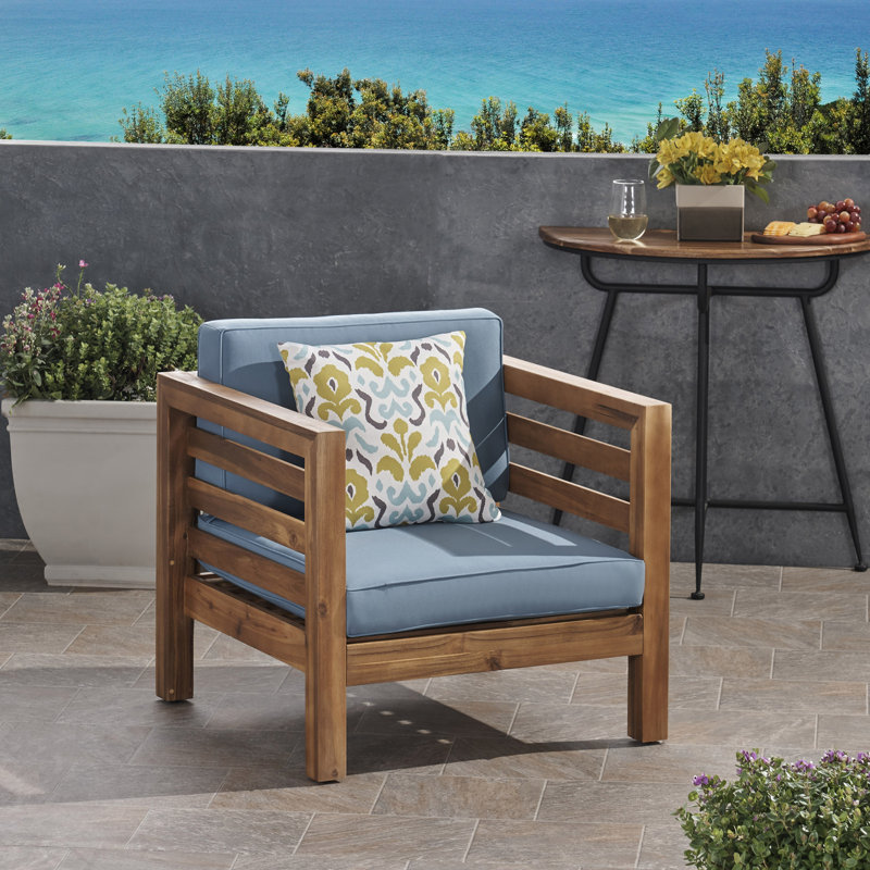 Breakwater Bay Dunn Outdoor Club Patio Chair With Cushions
