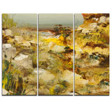 Yellow Stone Wall Art Wayfair