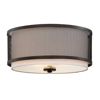 Gamero 2 Light Shaded Drum Flush Mount Reviews Allmodern
