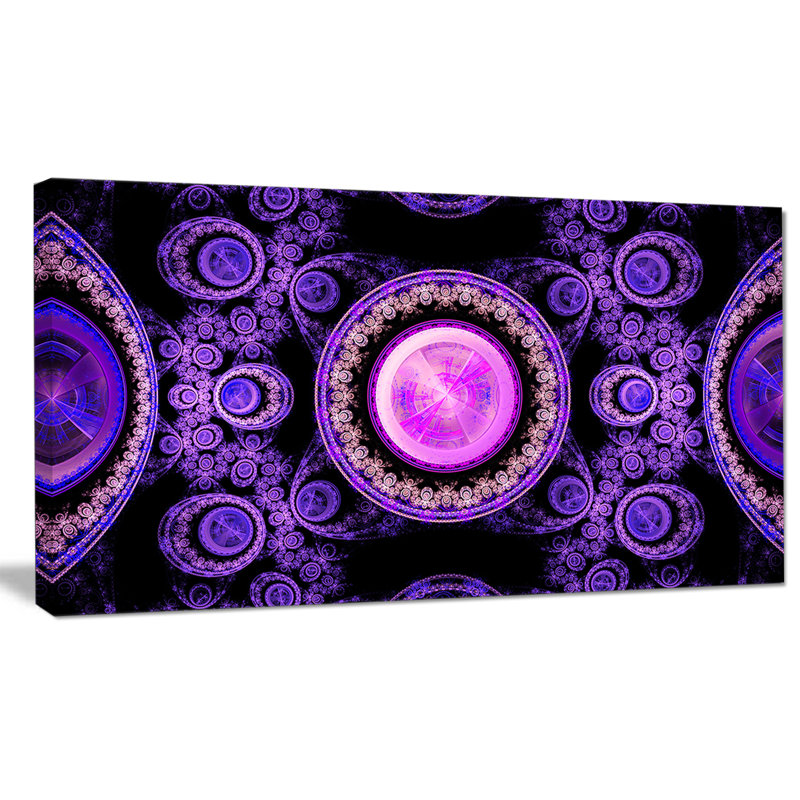 Designart Purple Psychedelic Relaxing Graphic Art Print On