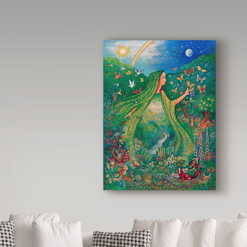 Trademark Art Mother Nature Oil Painting Print On Wrapped Canvas