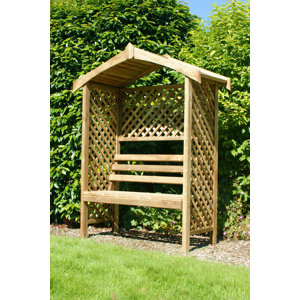 Rosenbogen Rutland mit Bank aus Holz von Zest 4 ..
