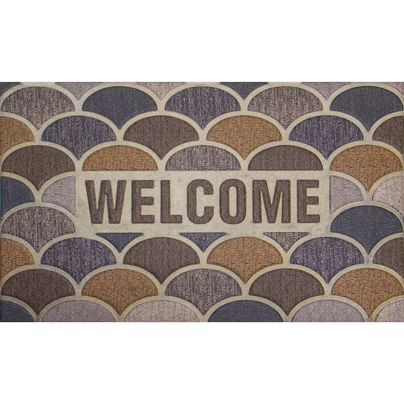 Winston Porter Summerdale Sculptures Dover Deco Welcome 30 In X 18 In Non Slip Outdoor Door Mat Wayfair